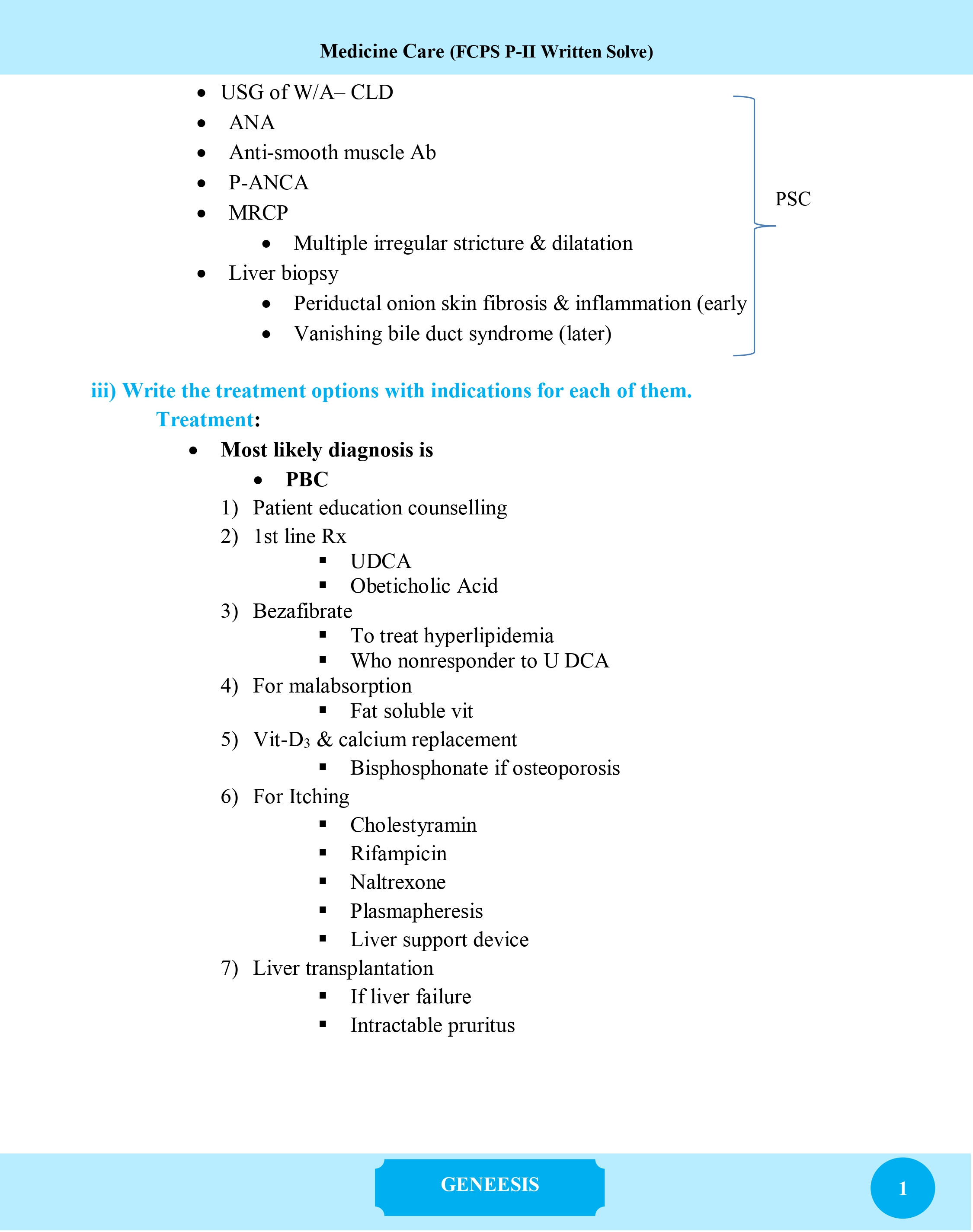 Medicine Care Fcps Part-II Written Solve information image