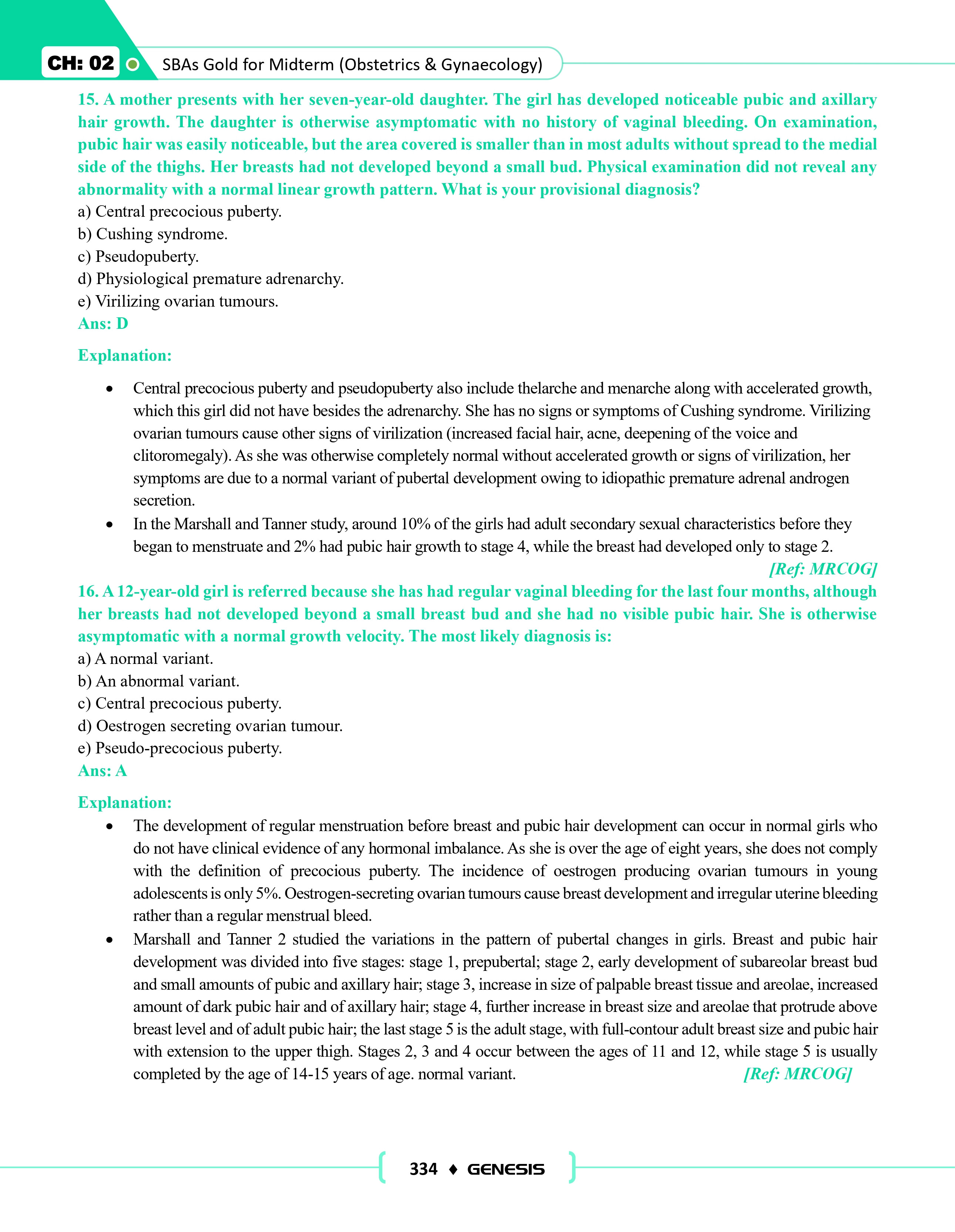 GENESIS SBA GOLD for Midterm (Obstetrics & Gynaecology) information image