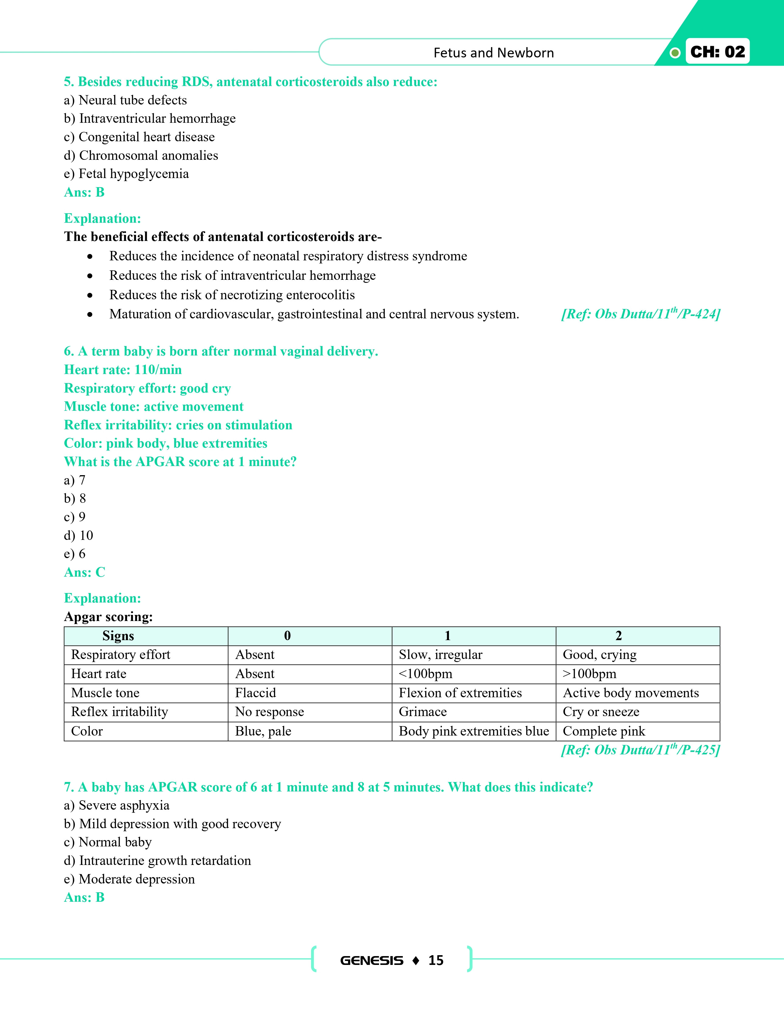 GENESIS SBA GOLD for Midterm (Obstetrics & Gynaecology) information image