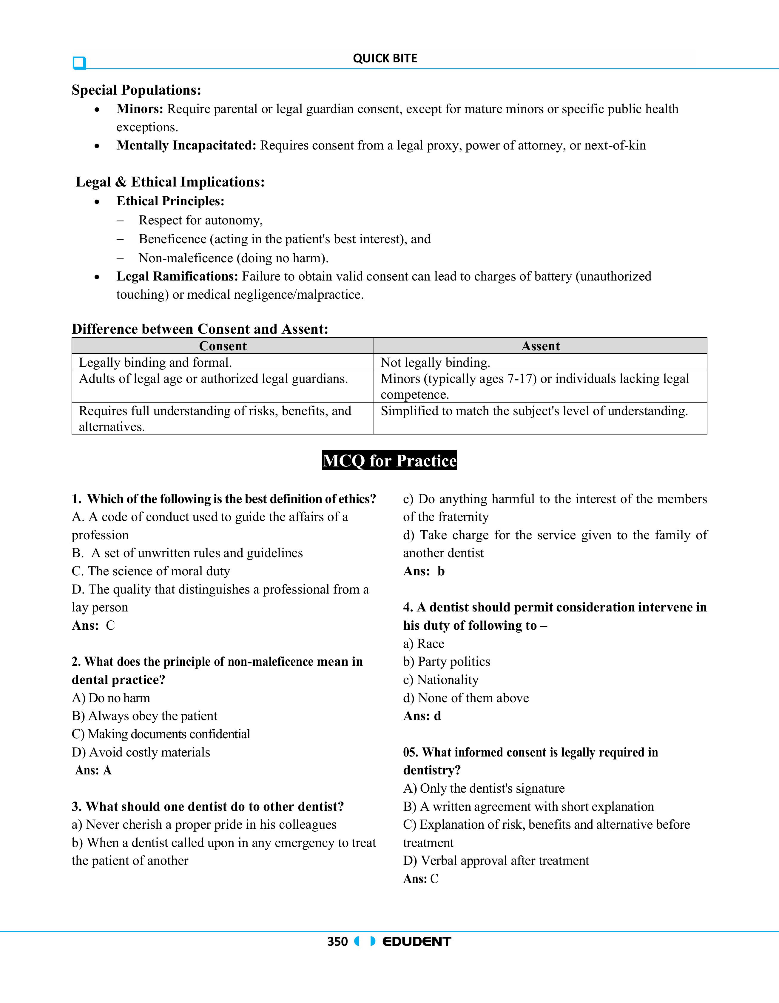 Edudent Quick Bite For Special BCS- 3rd Edition (Dental Science) information image