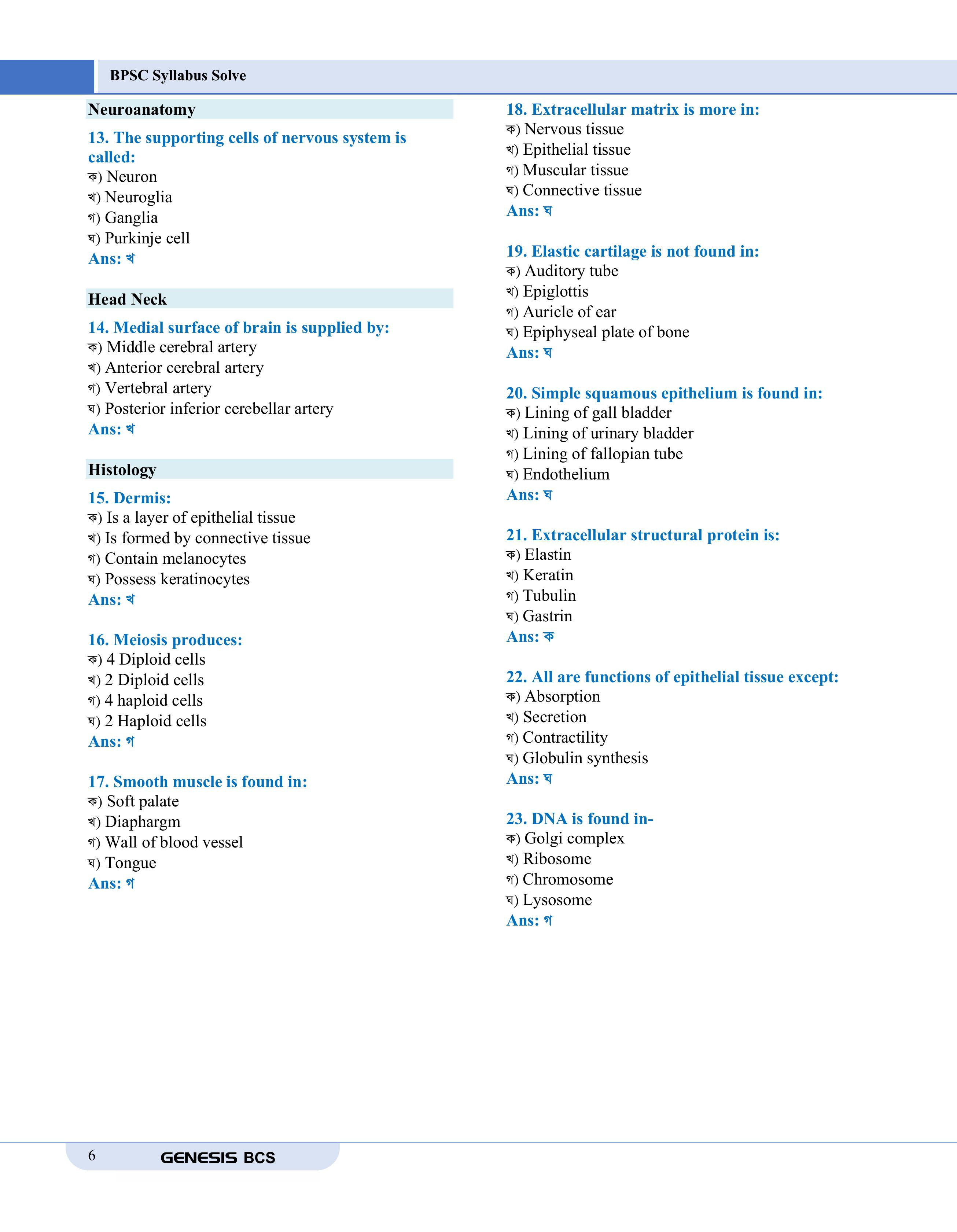 GENESIS BPSC Syllabus Solve Volume- I, II, III (Medical Science) information image